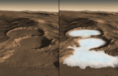 Сліди десятків льодовикових періодів знайшли на Марсі